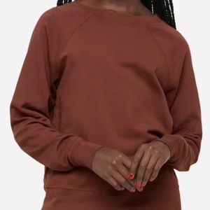 MATE THE LABEL Cocoa Brown Raglan Terry Sweatshirt